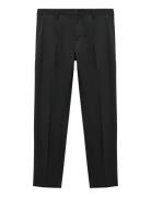 Mango Slim-Fit Thermolite® Flannel Trousers Svart