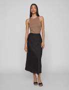 Vila Viellette Hw Midi Skirt - Noos Svart