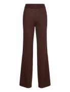 Davida Cashmere Fine Knit Wide Pants Brun