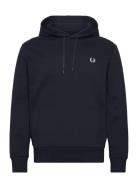 Fred Perry Monogram Hooded Sweatshirt Marinblå