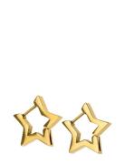 Timi Of Sweden Vilda - Star Hoop Earrings Stainless Steel Guld
