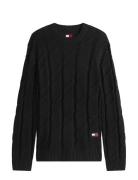 Tommy Jeans Tjm Reg Chunky Cable Knt Swt Ext Svart