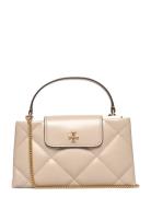 Tory Burch Kira Diamond Quilt East-West Top Handle Beige