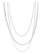 Timi Of Sweden Matilde - Triple Chain Necklace Stainless Steel Silver