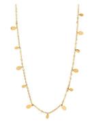 Timi Of Sweden Lia - Tiny Oval Necklace Stainless Steel Guld