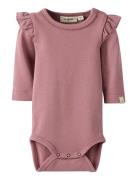 Lil'Atelier Nbflayo Sev Ls Slim Body Solid Lil Rosa