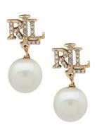 Lauren Ralph Lauren Pe Logo Drop - Gld/White Pearl Guld
