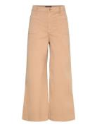 Lauren Ralph Lauren Stretch Chino Wide-Leg Cropped Pant Beige