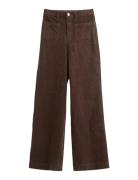 Lindex Wide Fløjlsbukser Med Høj Talje Brun