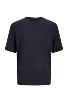 Jack & J S Jprccwilliam Knit Crew Neck Ss Sn Marinblå