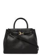 Lauren Ralph Lauren Leather Large Blaike Satchel Svart