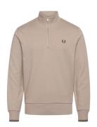 Fred Perry Half Zip Sweatshirt Beige