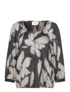 Cream Cromma 3/4 Sl Blouse Svart