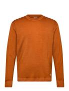 C.P. Company Merino Wool Fast Dyed Crew Neck Logo Knit Orange
